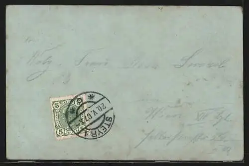 Mondschein-AK Steyr, Idyll am Stadtplatz