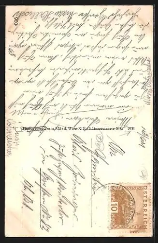 AK Brand bei Gmünd, Strassenpartie mit Kirchblick