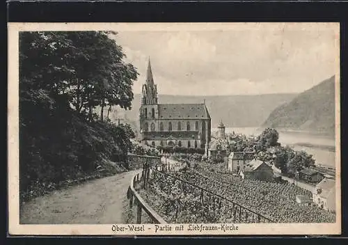 AK Ober-Wesel, Partie mit Liebfrauen-Kirche