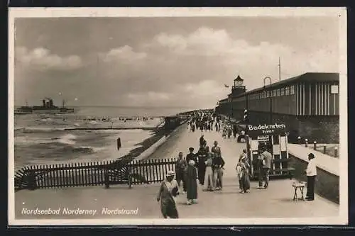 AK Norderney, Promenade am Nordstrand