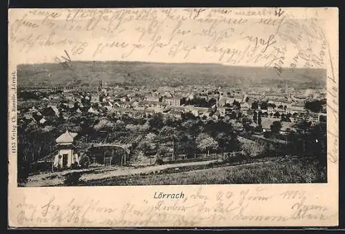 AK Lörrach, Gesamtansicht aus der Ferne