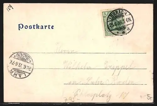 AK Lörrach, Gesamtansicht aus der Ferne