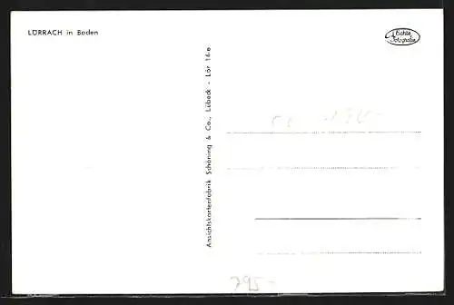 AK Lörrach in Baden, Ortsansicht mit Betriebsgebäuden