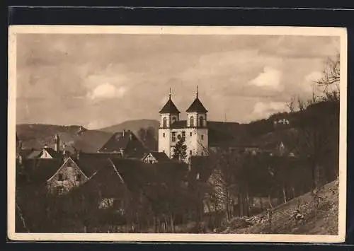 AK Lörrach-Stetten, Blick zur Kirche