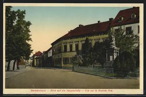 AK Germersheim, Blick auf die Hauptstrasse