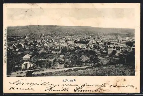 AK Lörrach, Blick auf die Stadt