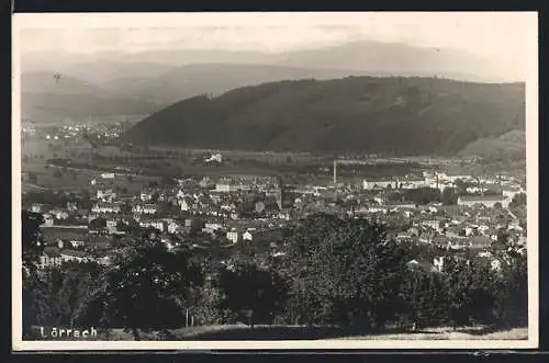 AK Lörrach, Totalansicht, Blick über den Ort