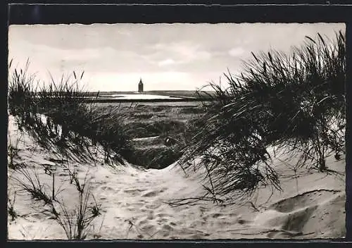 AK Wangerooge, Westturm, von den Dünen gesehen
