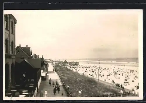 Foto-AK Wangerooge, Promenade und Strand