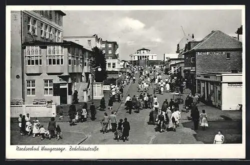 AK Wangerooge, Zedeliusstrasse mit Blick zum Cafe Pudding