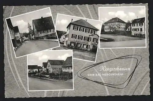 AK Rengershausen /Bad Mergentheim, Strassenpartie, Fachwerk