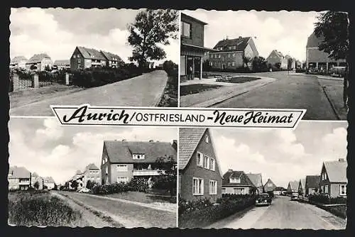 AK Aurich /Ostfr., Siedlung Neue Heimat, Strassenpartien