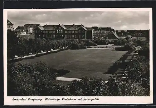 AK Wangerooge, Oldenburger Kinderheim mit Rosengarten