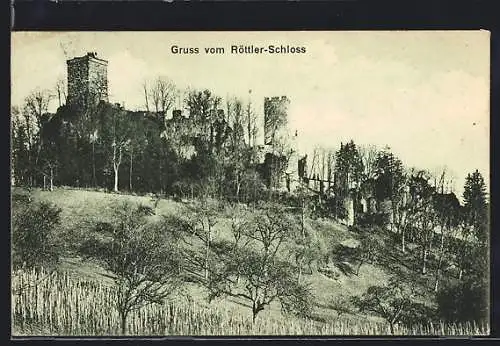 AK Lörrach, Ansicht des Röttler-Schlosses