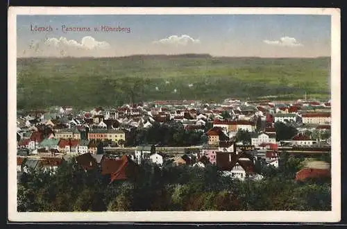 AK Lörrach, Stadtblick und Panorama vom Hühnerberg