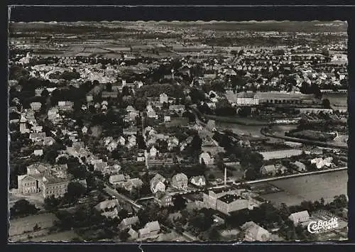 AK Aurich / Ostfriesland, Fliegeraufnahme des Ortes