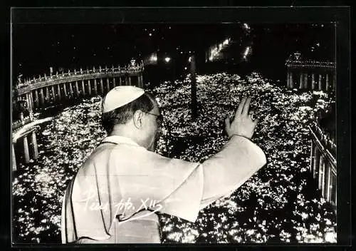 AK Papst Pius XII. segnet die Menschen