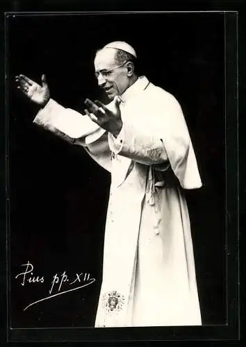 AK Papst Pius XII. im Portrait