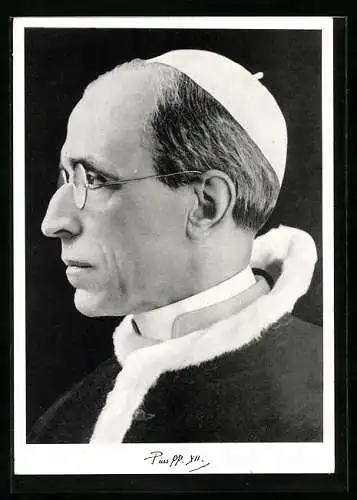 AK Papst Pius XII. im Profil