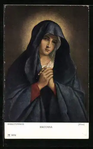 AK Heilige Madonna mit betenden Händen