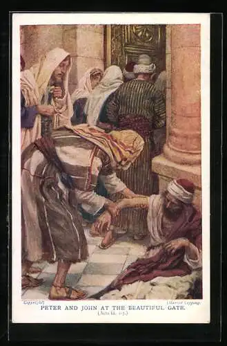 AK Petrus und Johannis helfen einem Kranken