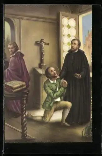 Künstler-AK S. Giovanni di Dio e il Beato Giovanni d`Avila, suo Direttore Spirituale