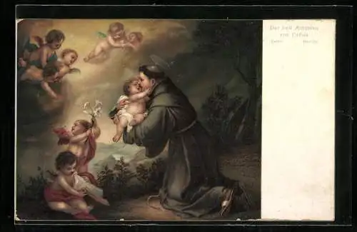 Künstler-AK Stengel & Co. Nr. 29733: Der Heilige Antonius von Padua