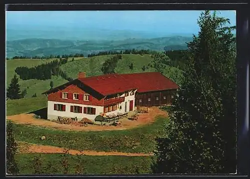 AK Steibis bei Oberstaufen, Der Berggasthof Falkenhütte im Bergidyll