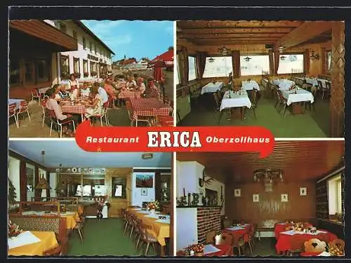 AK Oy-Mittelberg /Oberallgäu, Restaurant Erica mit Innenansichten, im Oberzollhaus