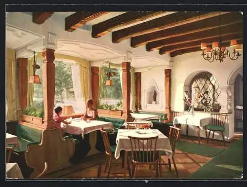 AK Lindenberg /Allgäu, Restaurant im Waldseehotel