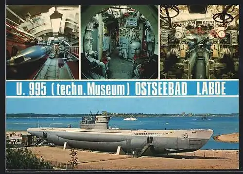 AK Laboe, Hochseetauchboot Typ VII c/41 im U 995 (techn. Museum)