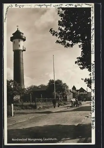 AK Wangeroog, Strassenpartie am Leuchtturm
