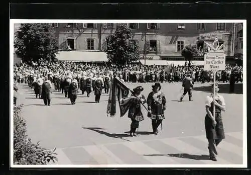 AK Wien, X. Deutsches Sängerbundesfest 1928, Festzug der Tischler Wiens