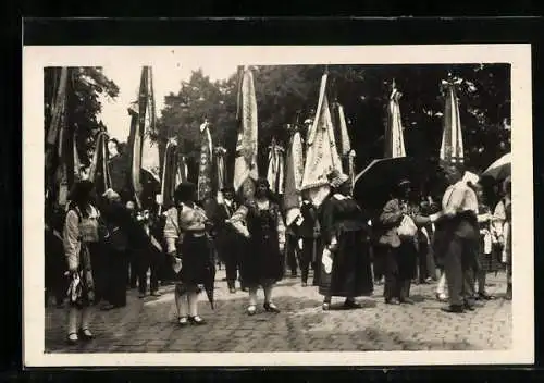AK Wien, X. Deutsches Sängerbundesfest 1928, Vorbereitung beim Festzug