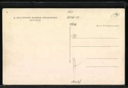 AK Wien, X. Deutsches Sängerbundesfest 1928, An der Tribüne