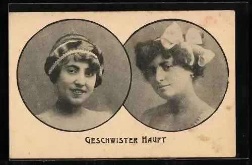 AK Geschwister Haupt in der Variete