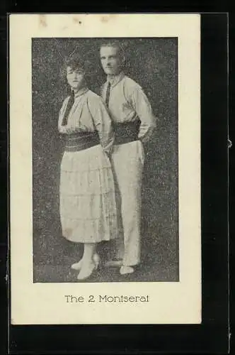 AK The 2 Montserat, Artistenpaar der Variete