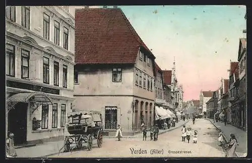 AK Verden /Aller, Grossestrasse mit Hotel Hannover