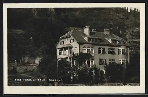 AK Bolzano, Pens. Lindele mit Garten