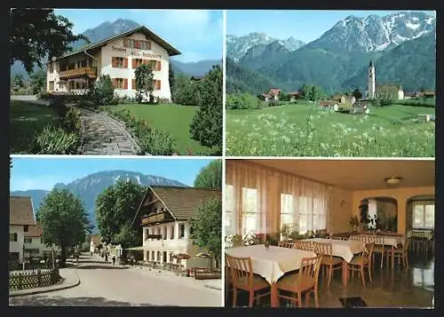 AK Pfronten-Steinach /Allgäu, Ortsansicht und Jugendkurheim Haus Breitenberg