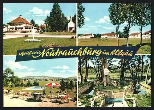 AK Neutrauchburg im Allgäu, Vier Ansichten aus Ort und Umgebung