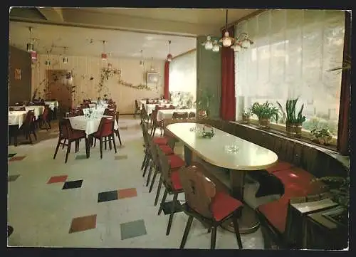 AK Lützenhardt /Schwarzwald, Inneres Hotel-Cafè Walz