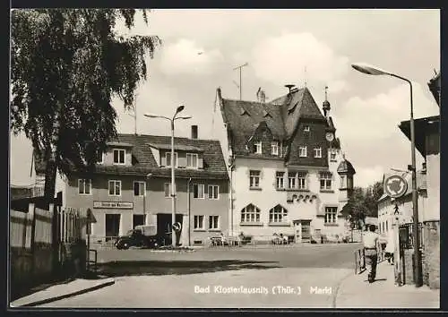 AK Bad Klosterlausnitz / Thür., Strassenpartie am Markt