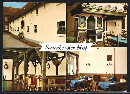 AK Haltern-Lippramsdorf, Vier Ansichten vom Hotel-Restaurant Kusenhorster Hof