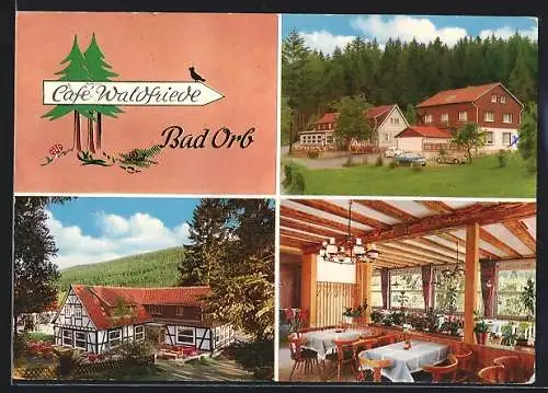 AK Bad Orb, Cafè Waldfriede mit Gästehaus