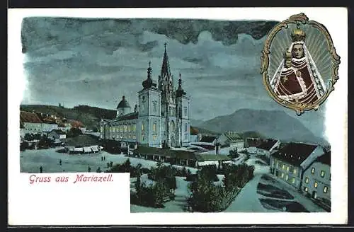 AK Mariazell, Blick auf die Kirche