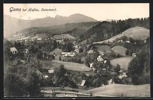 AK Gams bei Hieflau, Ortsansicht aus der Ferne