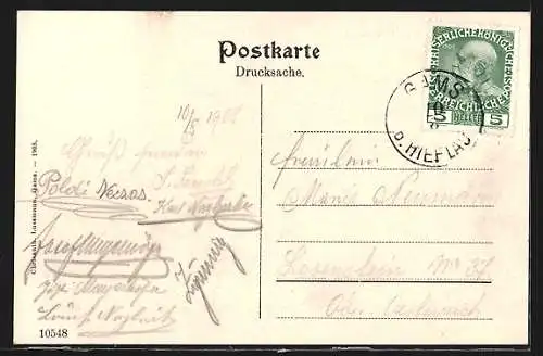 AK Gams bei Hieflau, Ortsansicht aus der Ferne