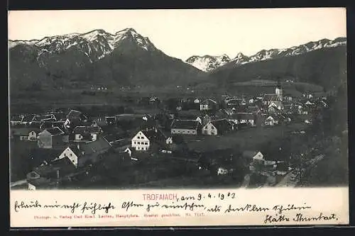 AK Trofaiach, Totalansicht aus der Vogelschau