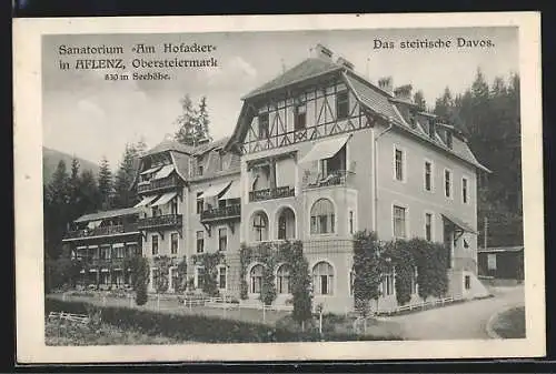 AK Aflenz, Sanatorium Am Hofacker, das steirische Davos